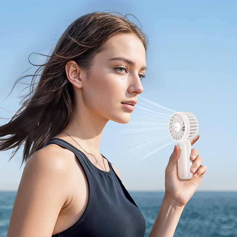 Портативный вентилятор Hoco HX60 Nimble portable handheld fan 1200 mAh на картинке №8