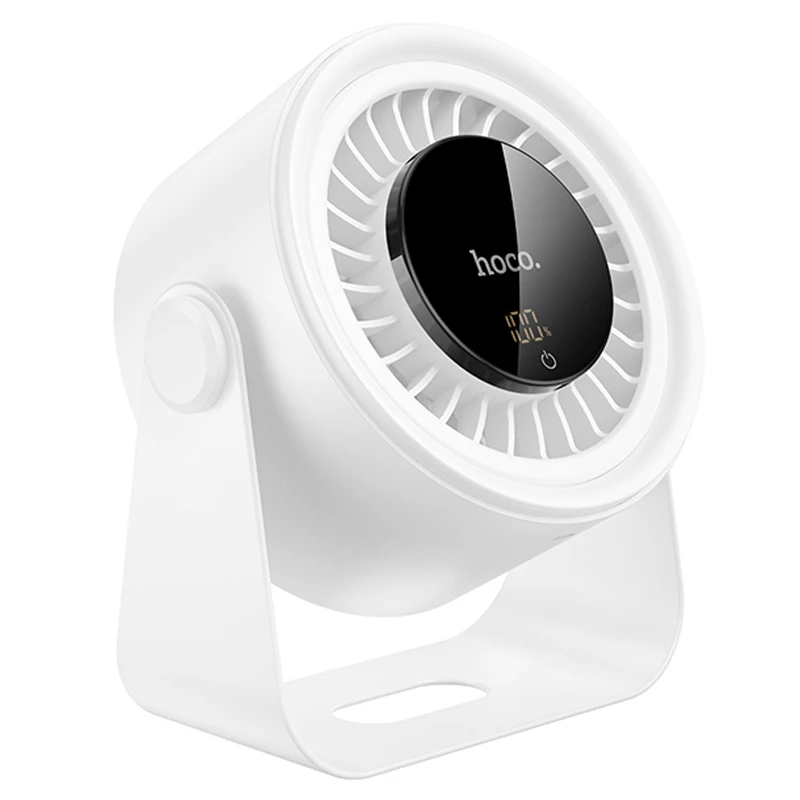 Настольный вентилятор Hoco HX66 desktop circulating fan 3000 mAh, White, купить оптом с доставкой