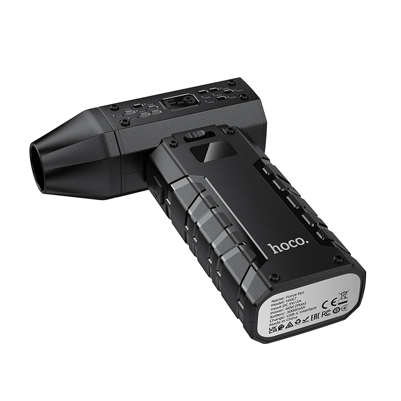 Портативний турбовентилятор Hoco HX67 Force fan, Black 6, купити оптом з доставкою