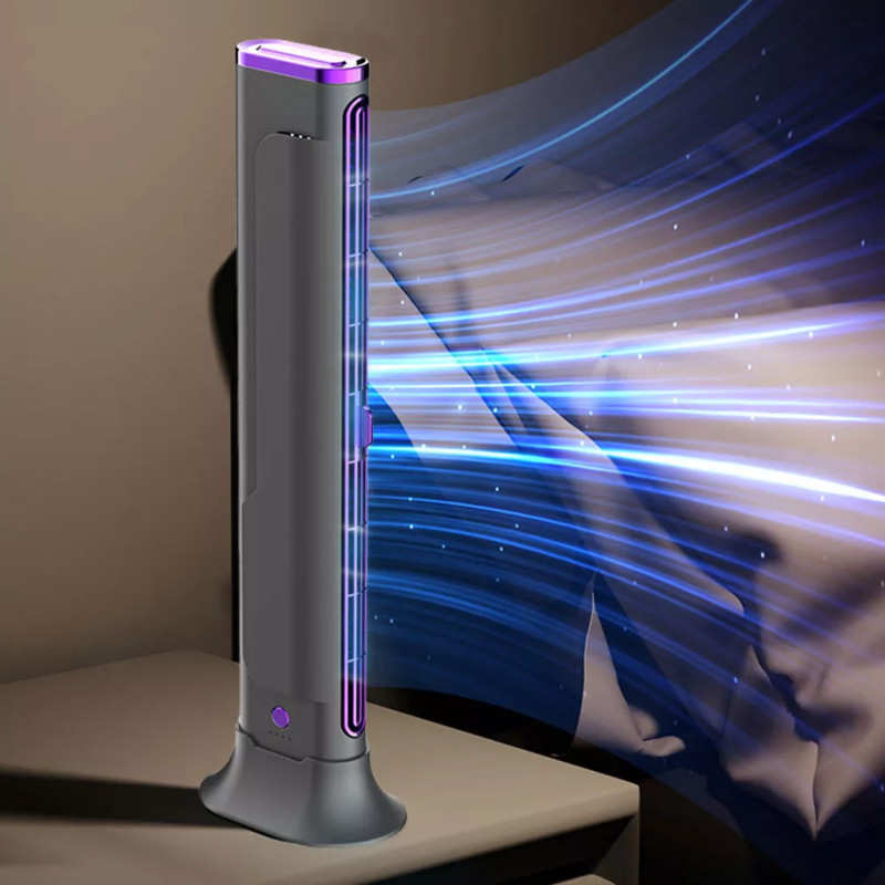 Настільний вентилятор F3 Tower Fan 3 speeds with battery 1200 mAh на малюнкі №2