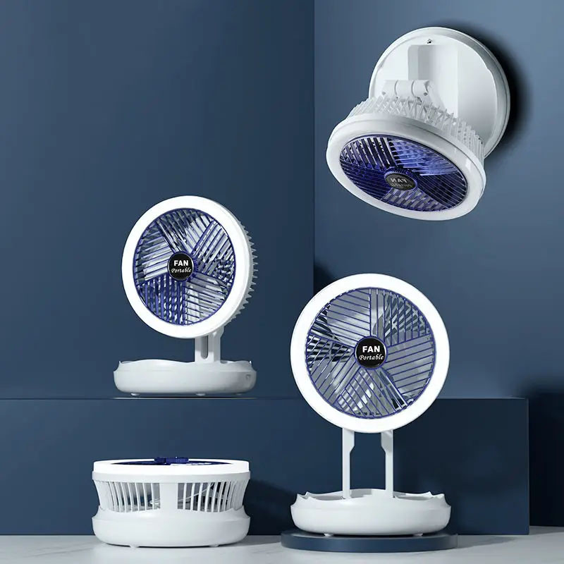 Настільний складний вентилятор Folding Fan 2in1 with Night Light на малюнкі №4