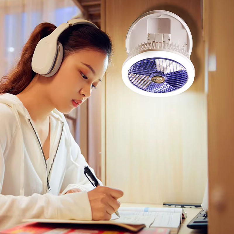 Настільний складний вентилятор Folding Fan 2in1 with Night Light на малюнкі №7
