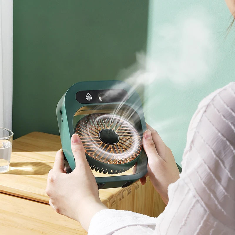 Настільний вентилятор Q8 з водяним охолодженням 1200 mAh на малюнкі №4