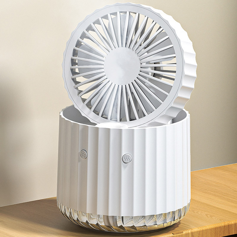 Уценка Настольный вентилятор Rapid Cooling 3in1 с водяным охлаждением и подсветкой 1200 mAh, Мятая упаковка / White 1, купить оптом с доставкой