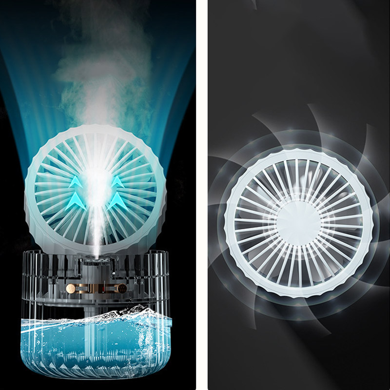 Уценка Настольный вентилятор Rapid Cooling 3in1 с водяным охлаждением и подсветкой 1200 mAh, Мятая упаковка / White 2, купить оптом с доставкой