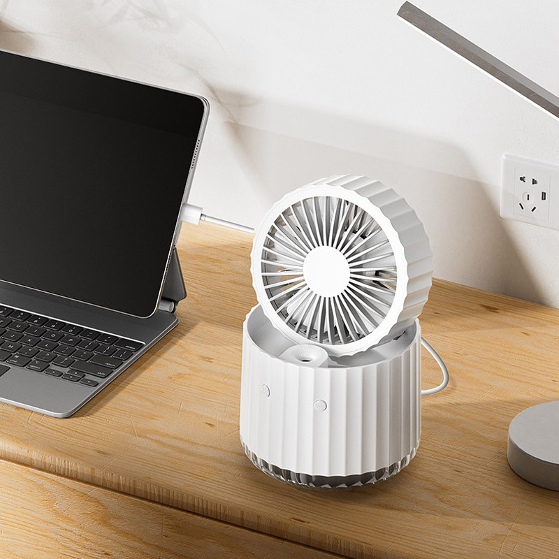 Уценка Настольный вентилятор Rapid Cooling 3in1 с водяным охлаждением и подсветкой 1200 mAh, Мятая упаковка / White 4, купить оптом с доставкой