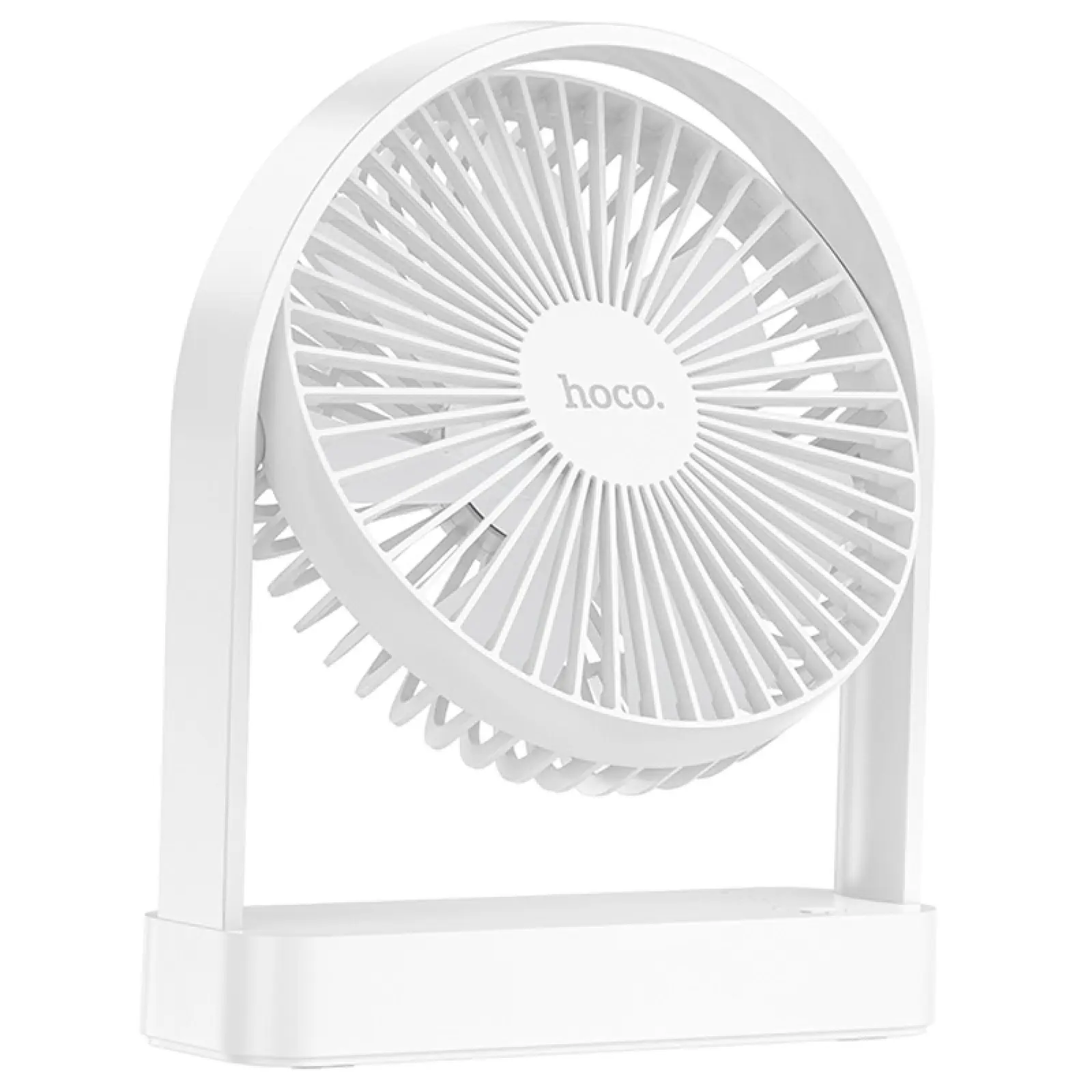 Уценка Настольный вентилятор Hoco HX65 ultra-thin desktop fan 2000 mAh, Мятая упаковка / White 2, купить оптом с доставкой