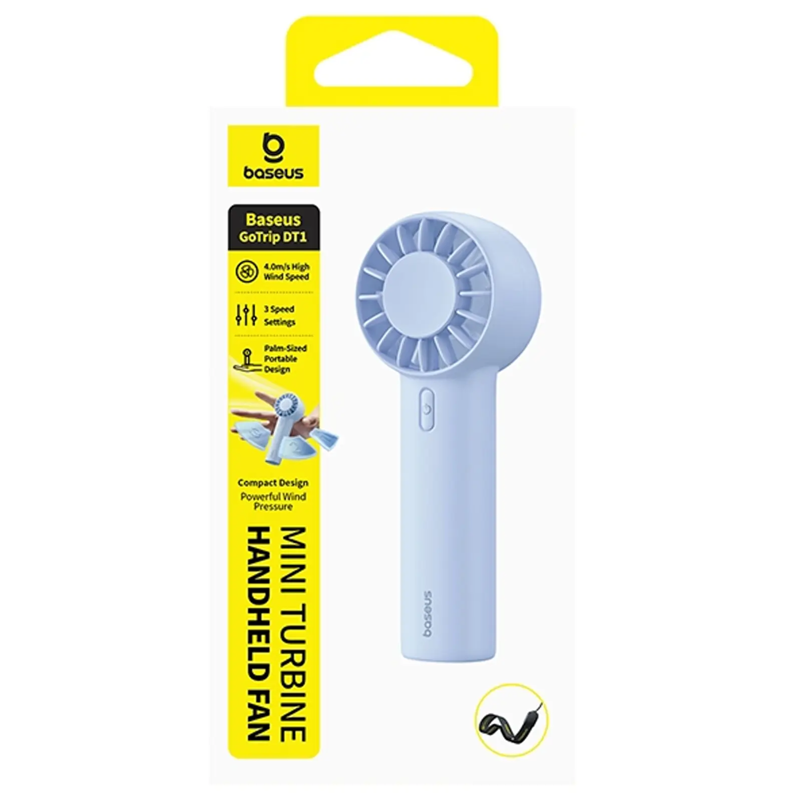 Портативный вентилятор Baseus GoTrip DT1 Mini Turbine 1200 mAh (C0119), Galaxy Blue 2, купить оптом с доставкой