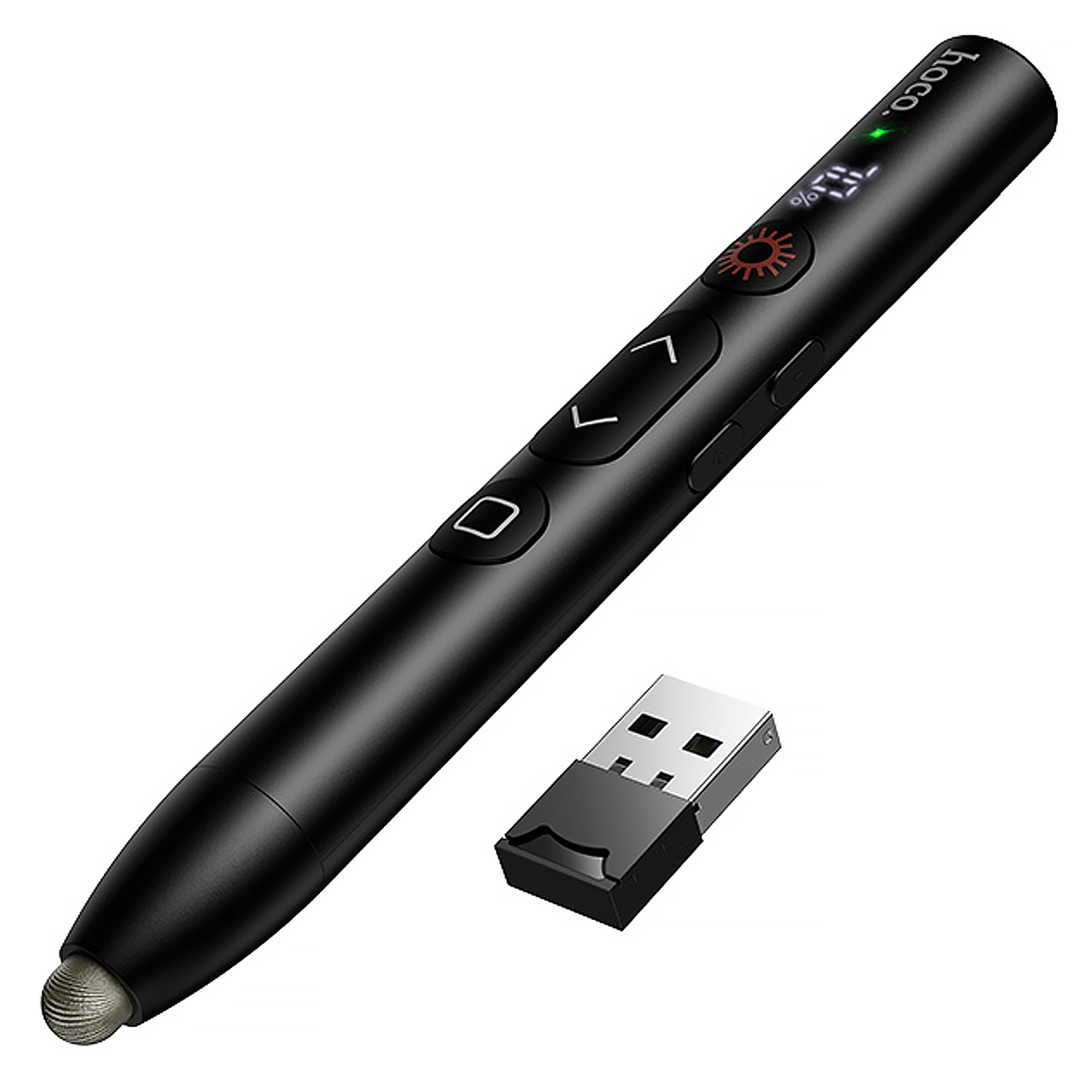 Лазерна указка Hoco GM203 Touch + стілус 180mAh, Black 4, купити оптом з доставкою