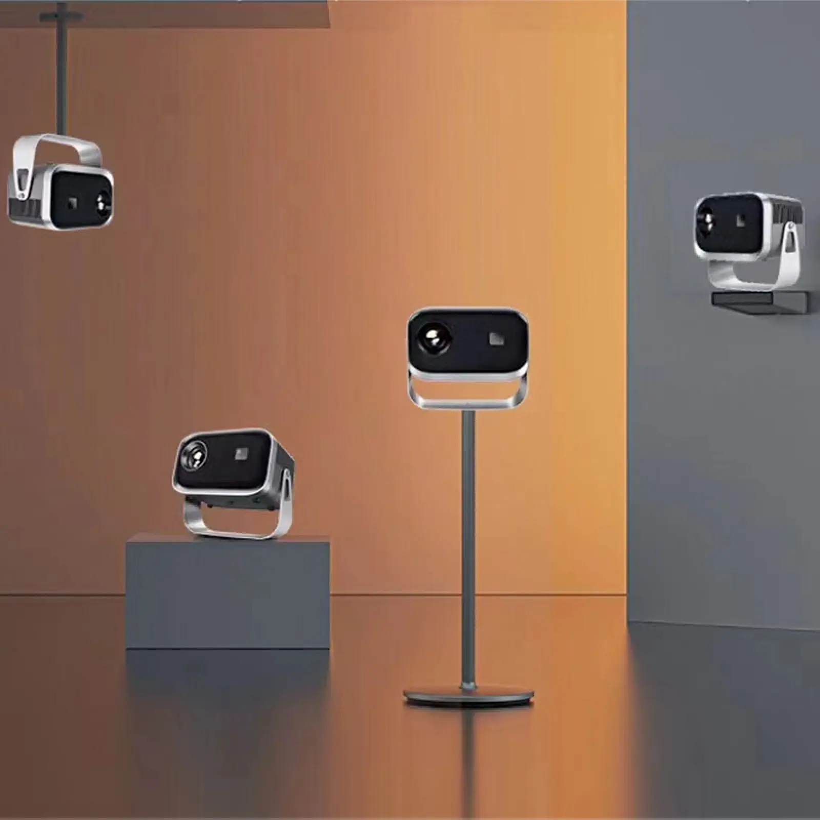 Уценка Проектор 4k Android Q10, Мятая упаковка / Black 4, купить оптом с доставкой