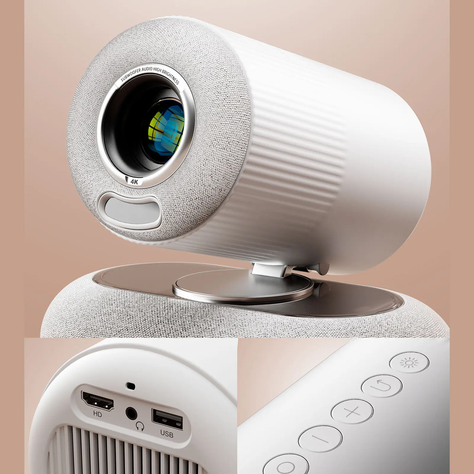 Проектор 4k Android K8, White 5, купити оптом з доставкою