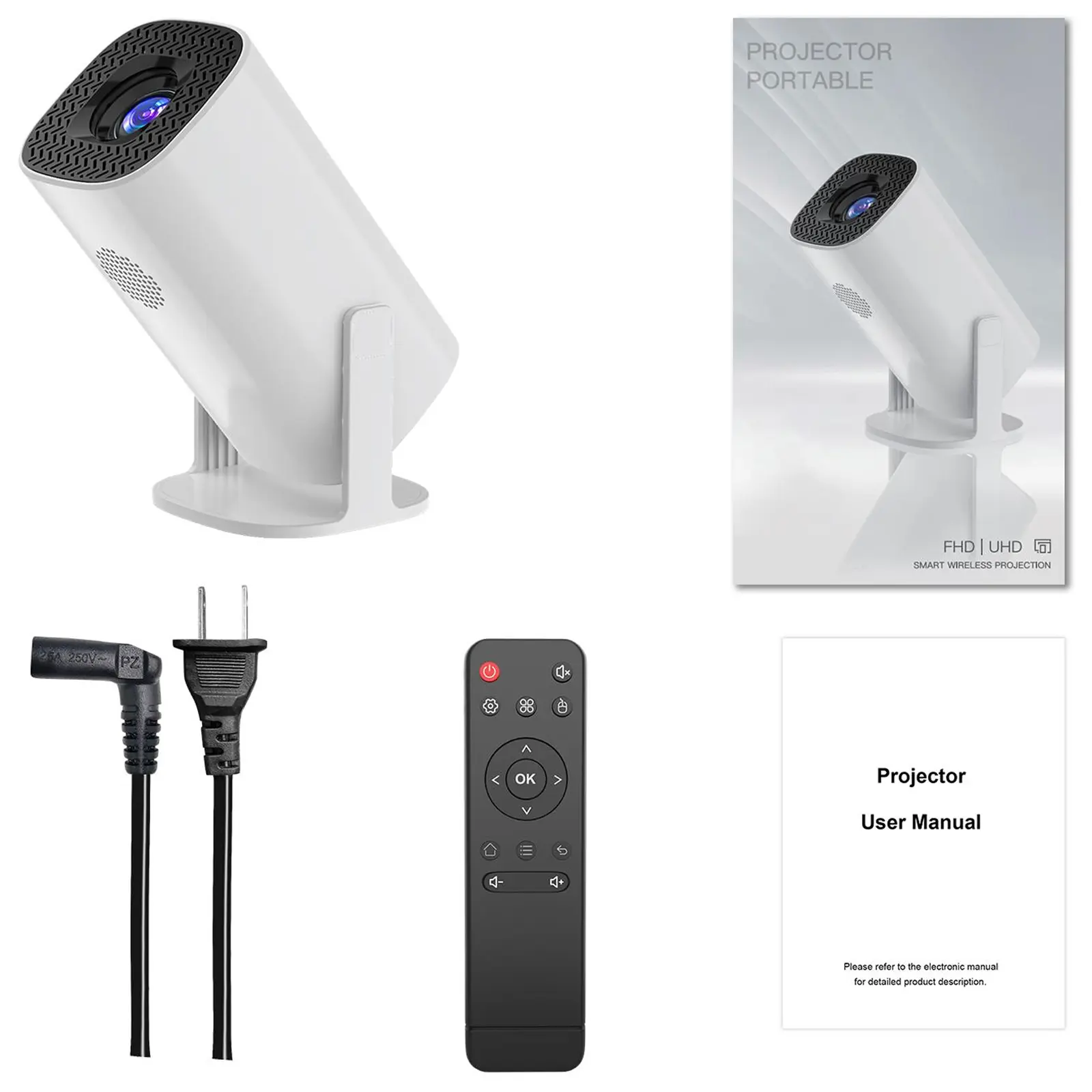 Проектор 4K Android S40Ultra with game console & dual controllers, White 1, купить оптом с доставкой