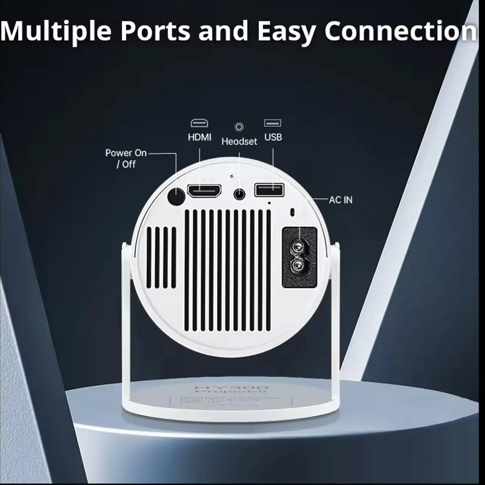 Уценка Проектор 4k Android HY300, Поврежденная упаковка / White 3, купить оптом с доставкой