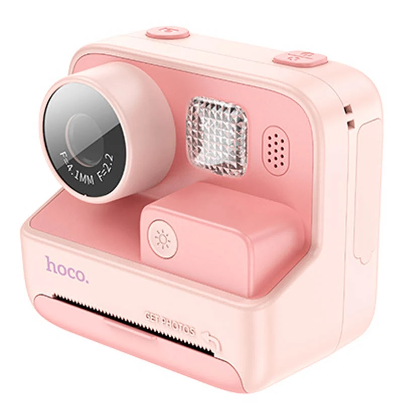 Детская фотокамера с моментальной печатью Hoco DV200 Dual lens, Pink 1, купить оптом с доставкой