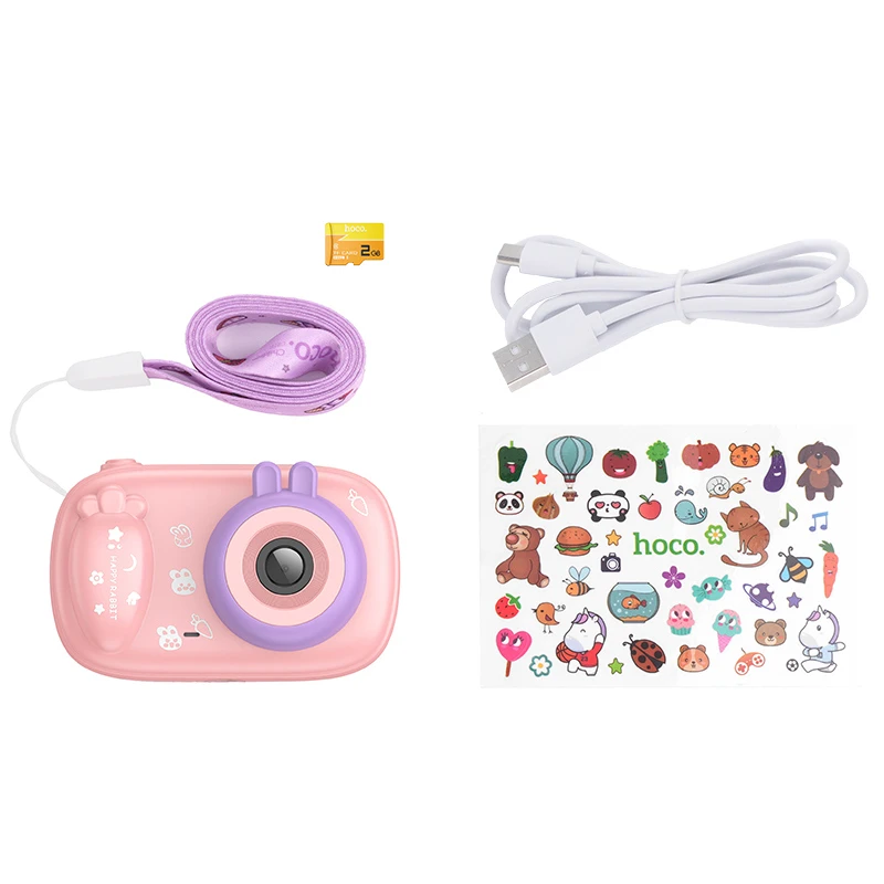 Детская фотокамера Hoco DV205 Dual-camera, Pink 5, купить оптом с доставкой