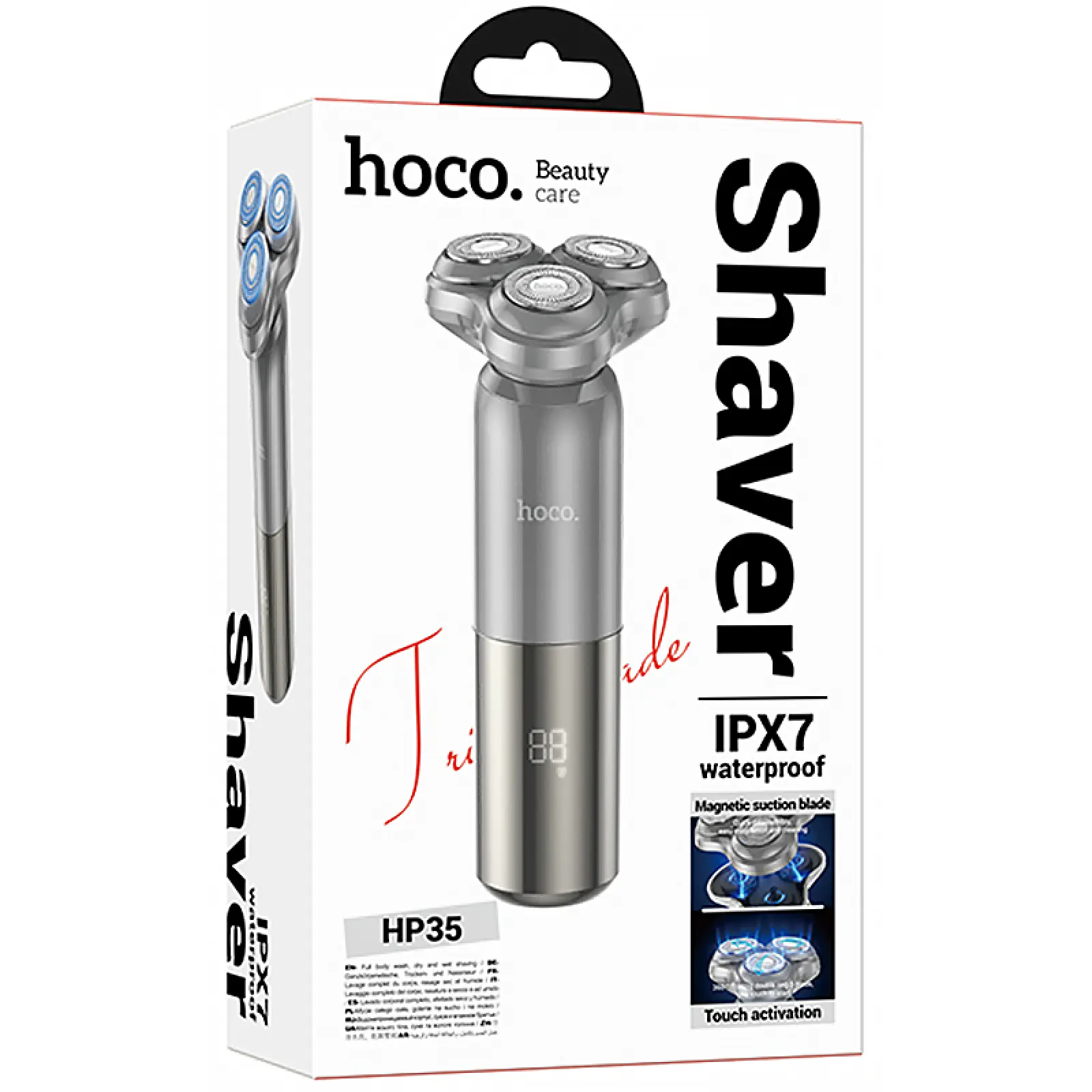 Портативная электробритва Hoco HP35 Induction three-blade, Gray 2, купить оптом с доставкой