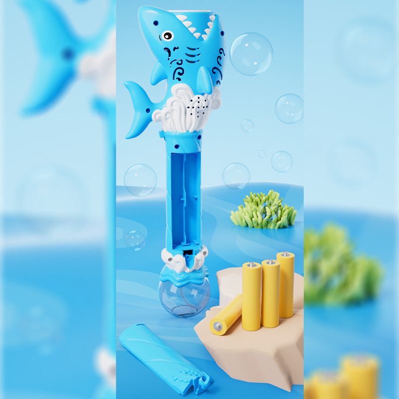 Пистолет с мыльными пузырями H038 Shark + bottle 50ml на картинке №5