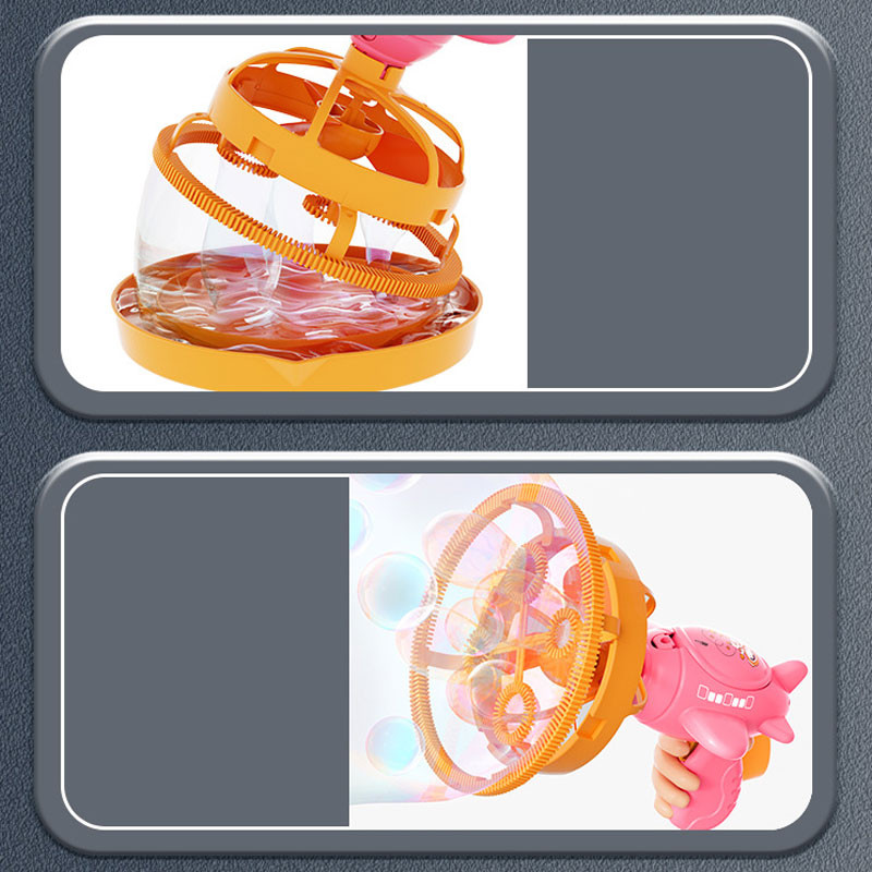 Пистолет для мыльных пузырей H035 Bubble Gun с пропеллером 2in1 + bottle 250ml на картинке №3