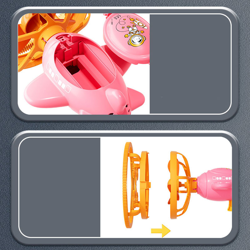 Пистолет для мыльных пузырей H035 Bubble Gun с пропеллером 2in1 + bottle 250ml на картинке №4