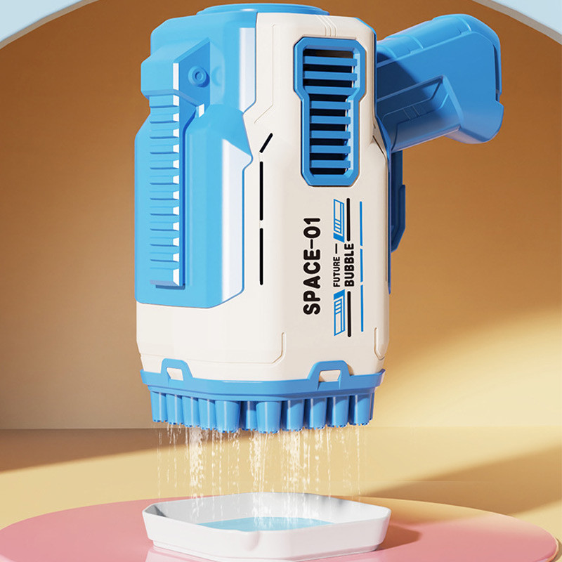 Пистолет для мыльных пузырей Bubble Gun 698-20 с насадками на 32/45 отверстий 50ml на картинке №3