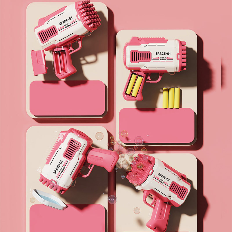 Пістолет для мильних бульбашок Bubble Gun 698-20 з насадками на 32/45 отворів 50ml на малюнкі №4