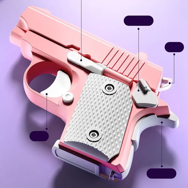 Детский игрушечный пистолет-антистресс, Pink / White 1, купить оптом с доставкой