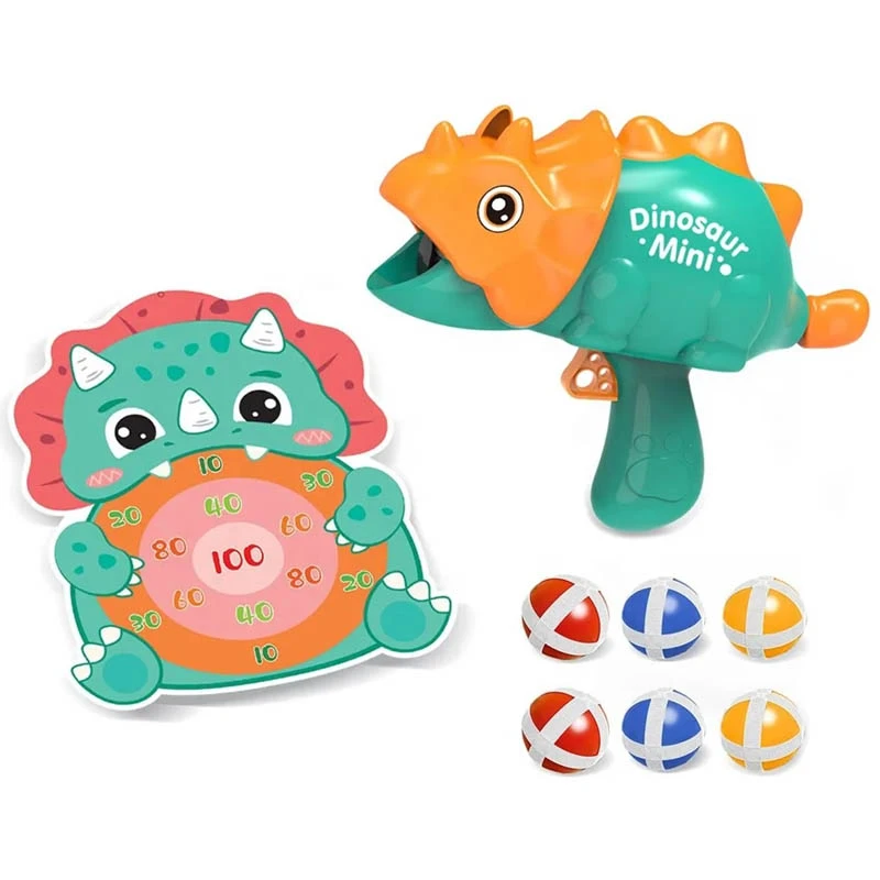 Интерактивная игра Dinosaur Athletics Gun на липучках + мишень, купить оптом с доставкой