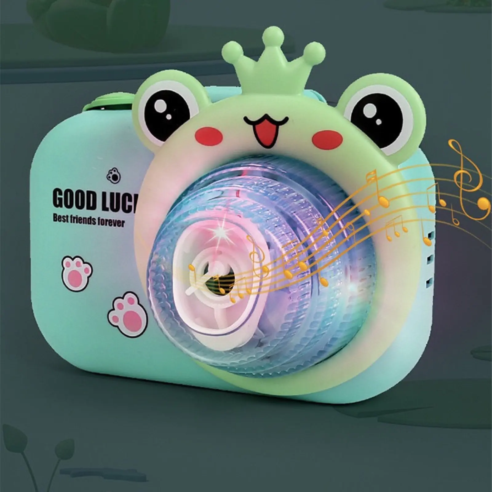 Фотокамера-генератор мыльных пузырей 9996 Children's camera, Frog / Green 3, купить оптом с доставкой