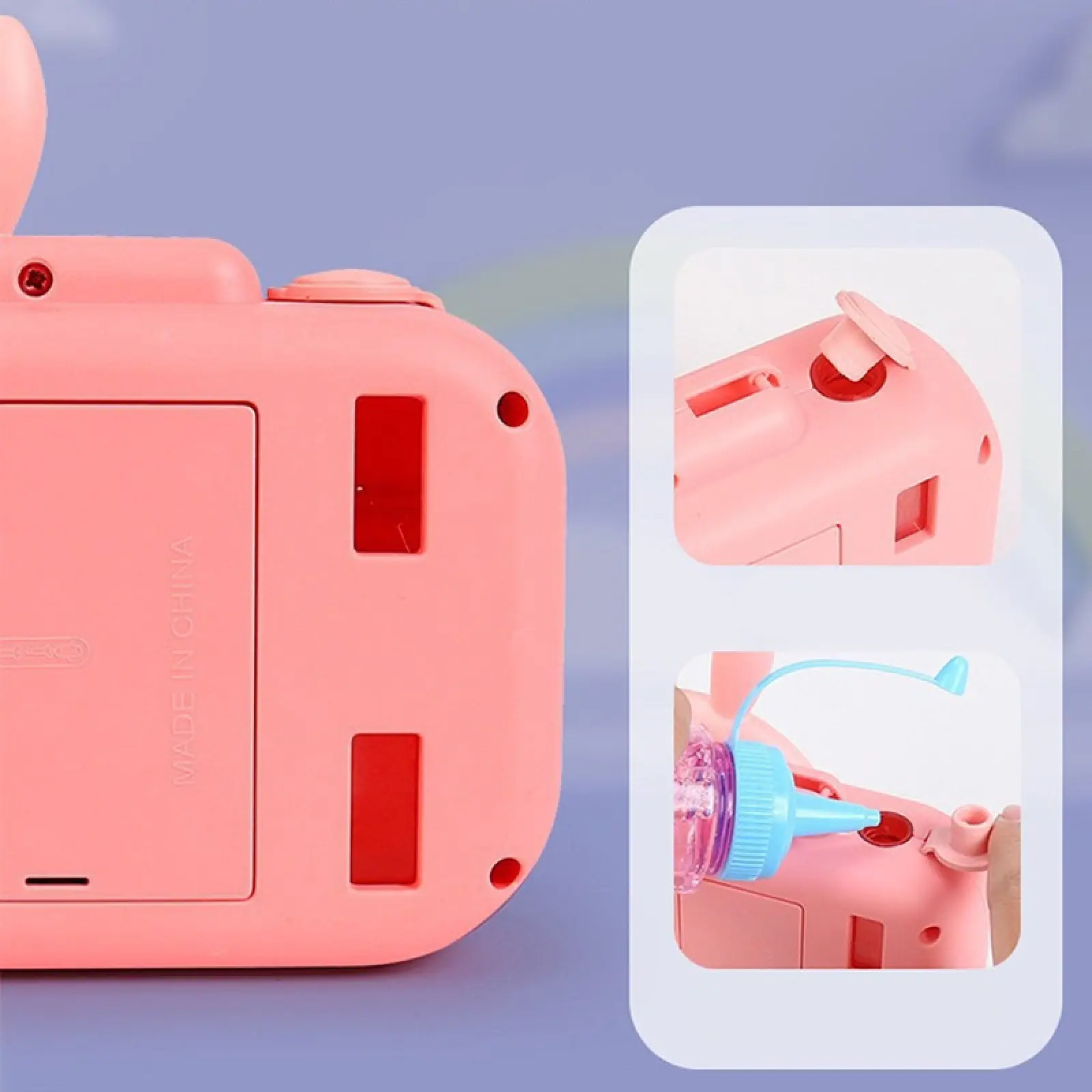 Фотокамера-генератор мыльных пузырей 9996 Children's camera, Rabbit / Pink 2, купить оптом с доставкой