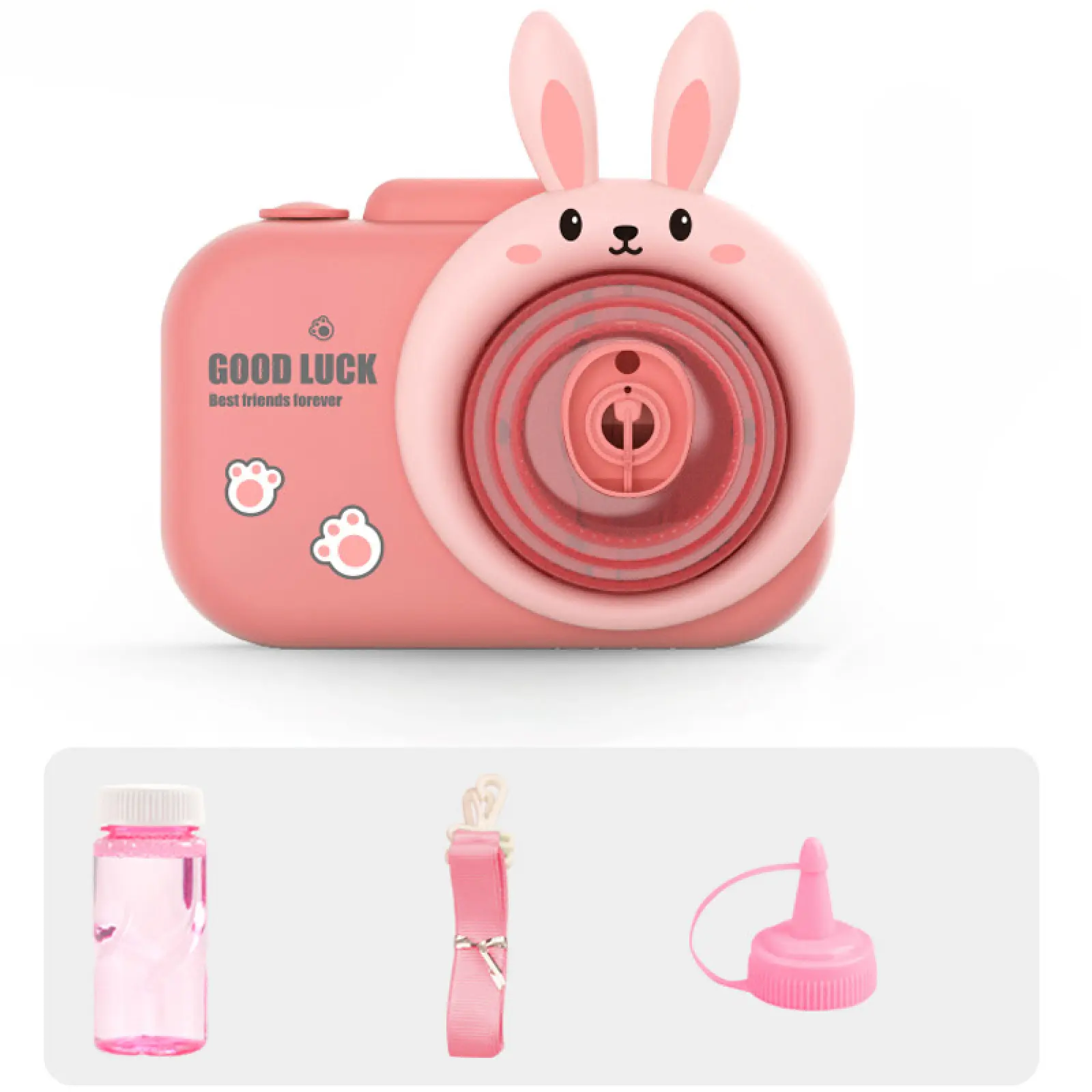 Фотокамера-генератор мыльных пузырей 9996 Children's camera, Rabbit / Pink 5, купить оптом с доставкой