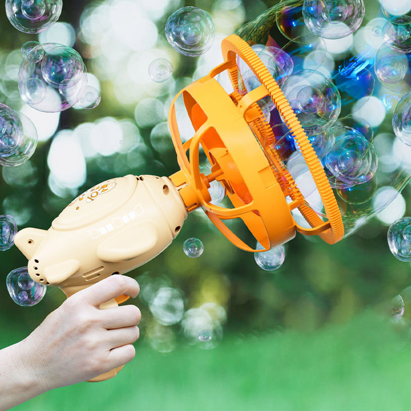 Пистолет для мыльных пузырей H035 Bubble Gun с пропеллером 2in1 + bottle 250ml на картинке №4