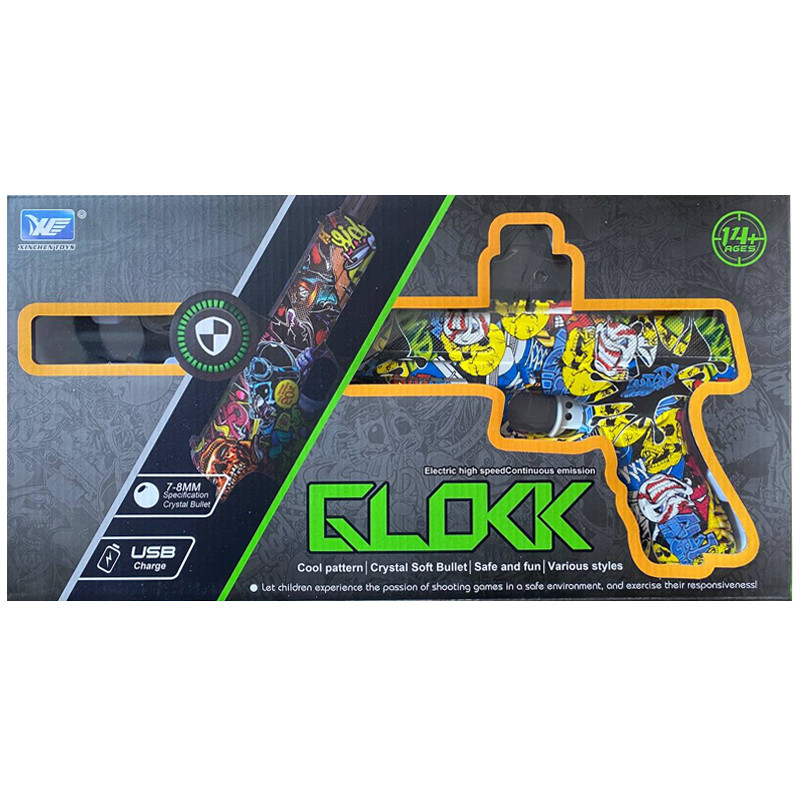 Пістолет на гідрогелевих кульках (орбізах) Glokk на малюнкі №4