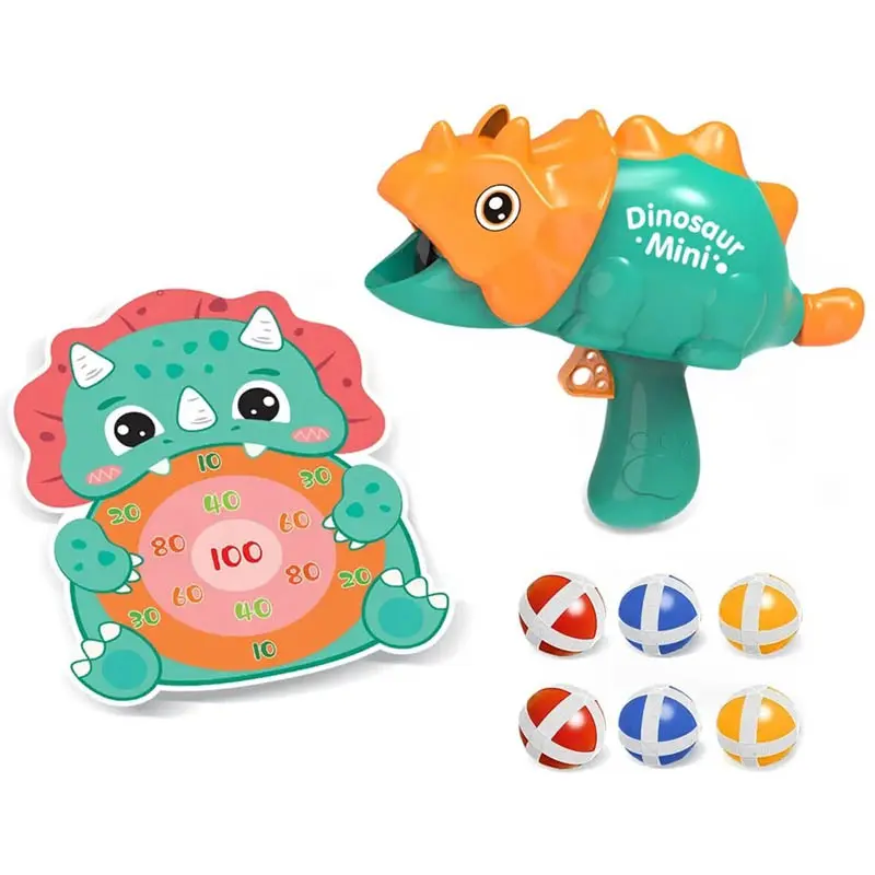 Уценка Интерактивная игра Dinosaur Athletics Gun на липучках + мишень, купить оптом с доставкой