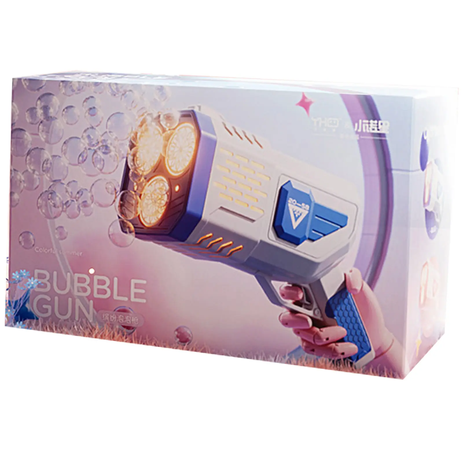 Пистолет с мыльными пузырями SHT 333-16 на 36 отверстий + 2xbottle 150ml, Blue 2, купить оптом с доставкой
