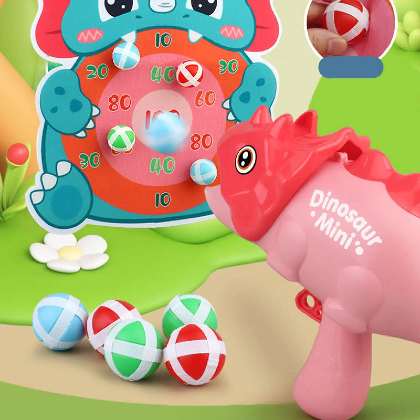 Уценка Интерактивная игра Dinosaur Athletics Gun на липучках + мишень, Поврежденная упаковка / Red 2, купить оптом с доставкой