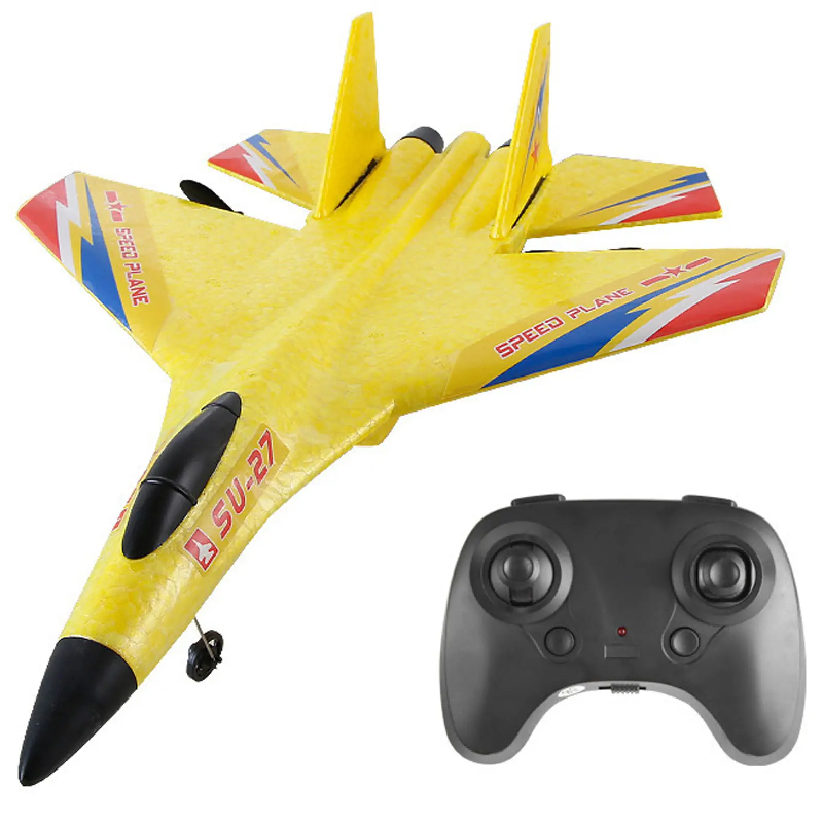 Самолет на радиоуправлении SCHE HW28 SU27 Foam, Yellow, купить оптом с доставкой