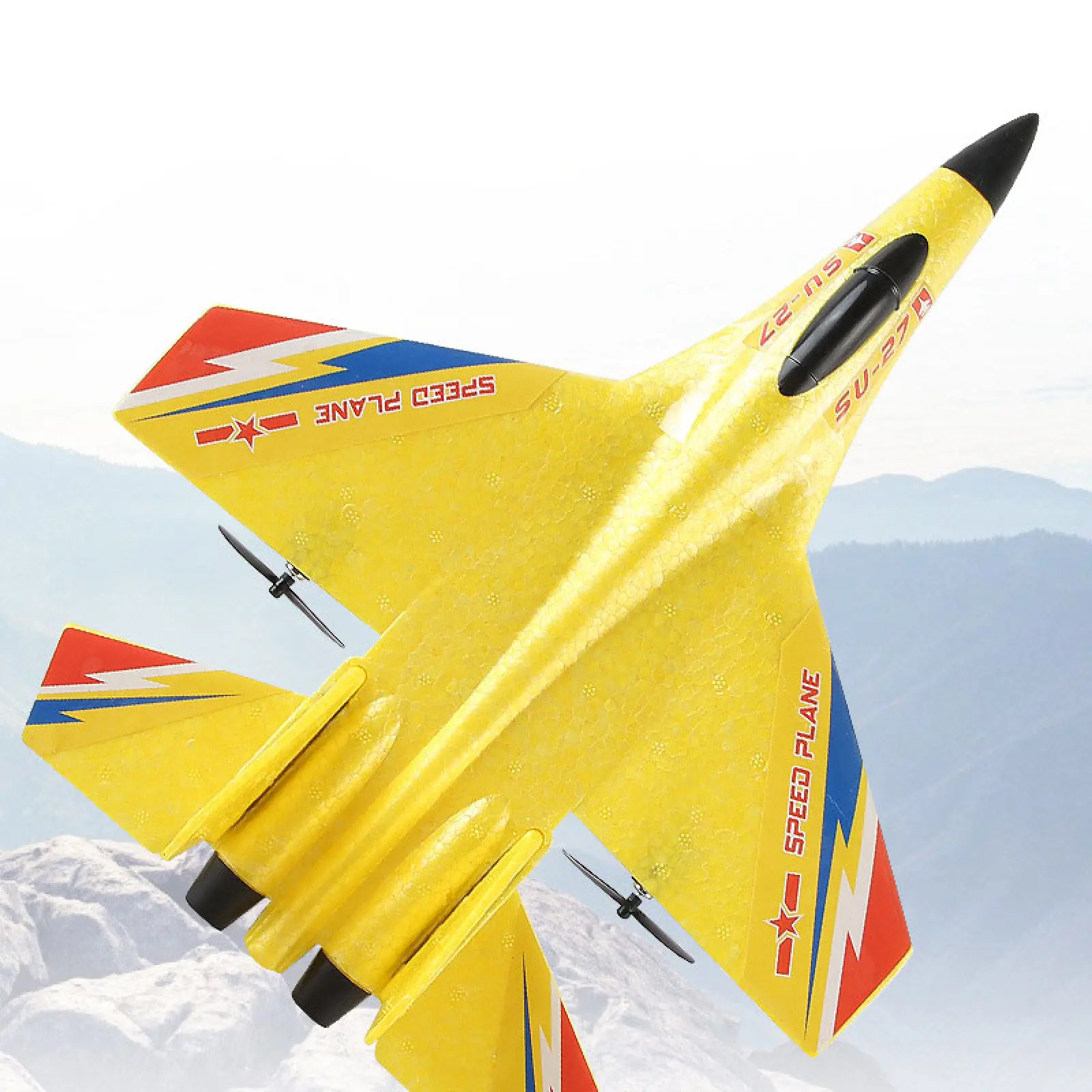 Самолет на радиоуправлении SCHE HW28 SU27 Foam, Yellow 1, купить оптом с доставкой