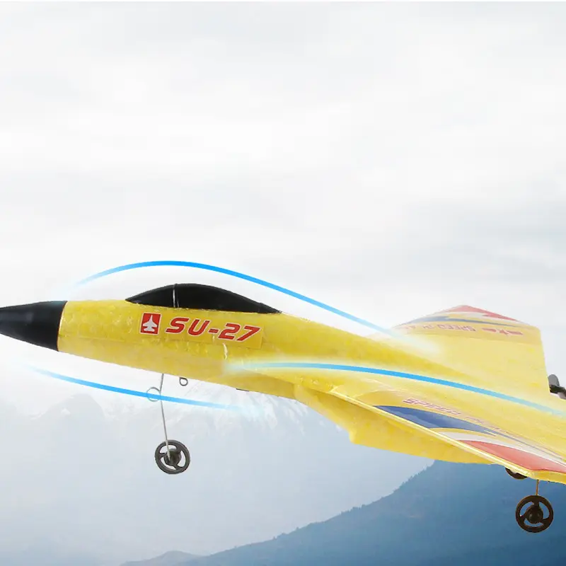 Самолет на радиоуправлении SCHE HW28 SU27 Foam, Yellow 2, купить оптом с доставкой
