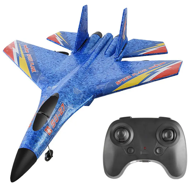 Самолет на радиоуправлении SCHE HW28 SU27 Foam, Blue, купить оптом с доставкой