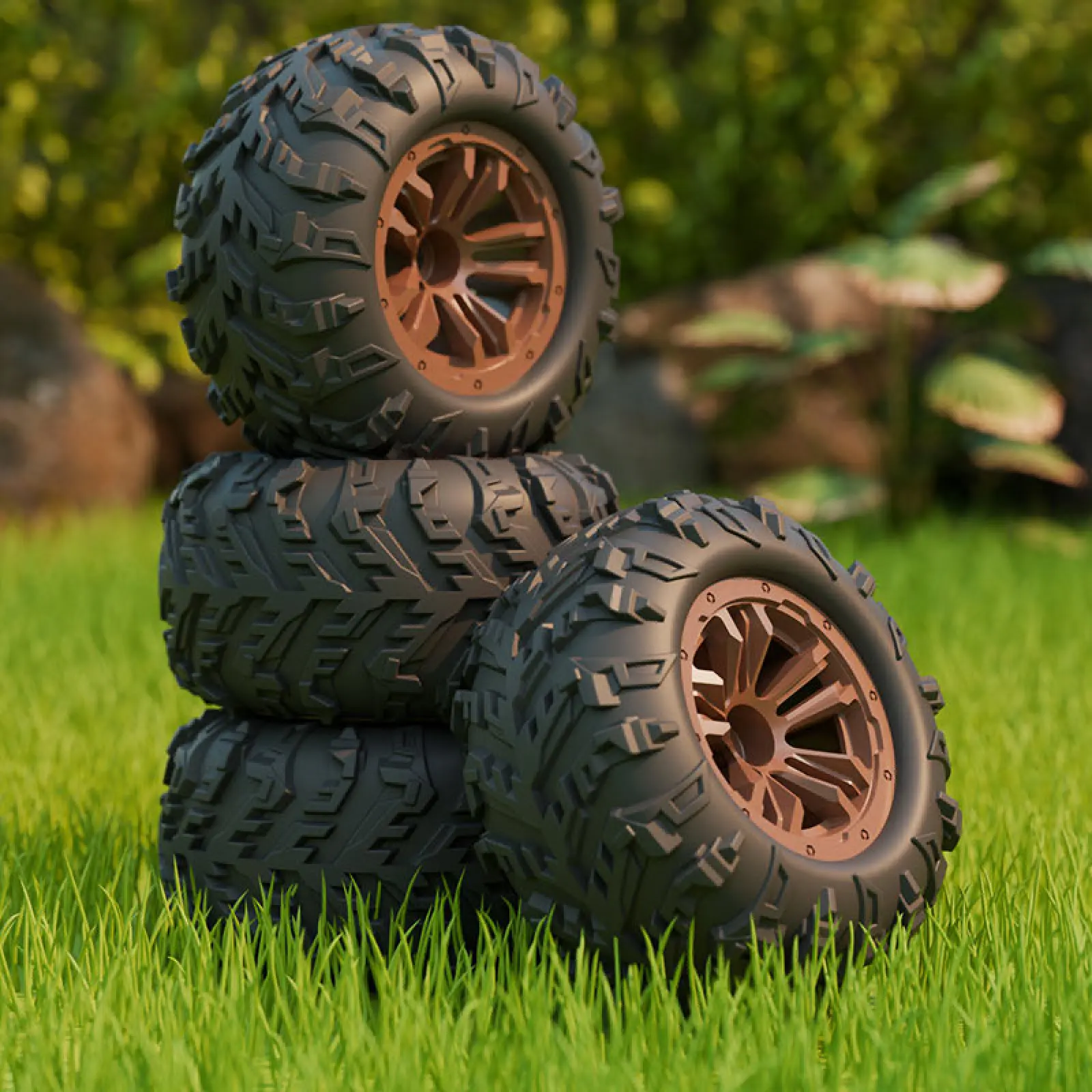 Машинка на радиоуправлении SCHE HW8809 Four-wheel drive high-speed, Green 4, купить оптом с доставкой