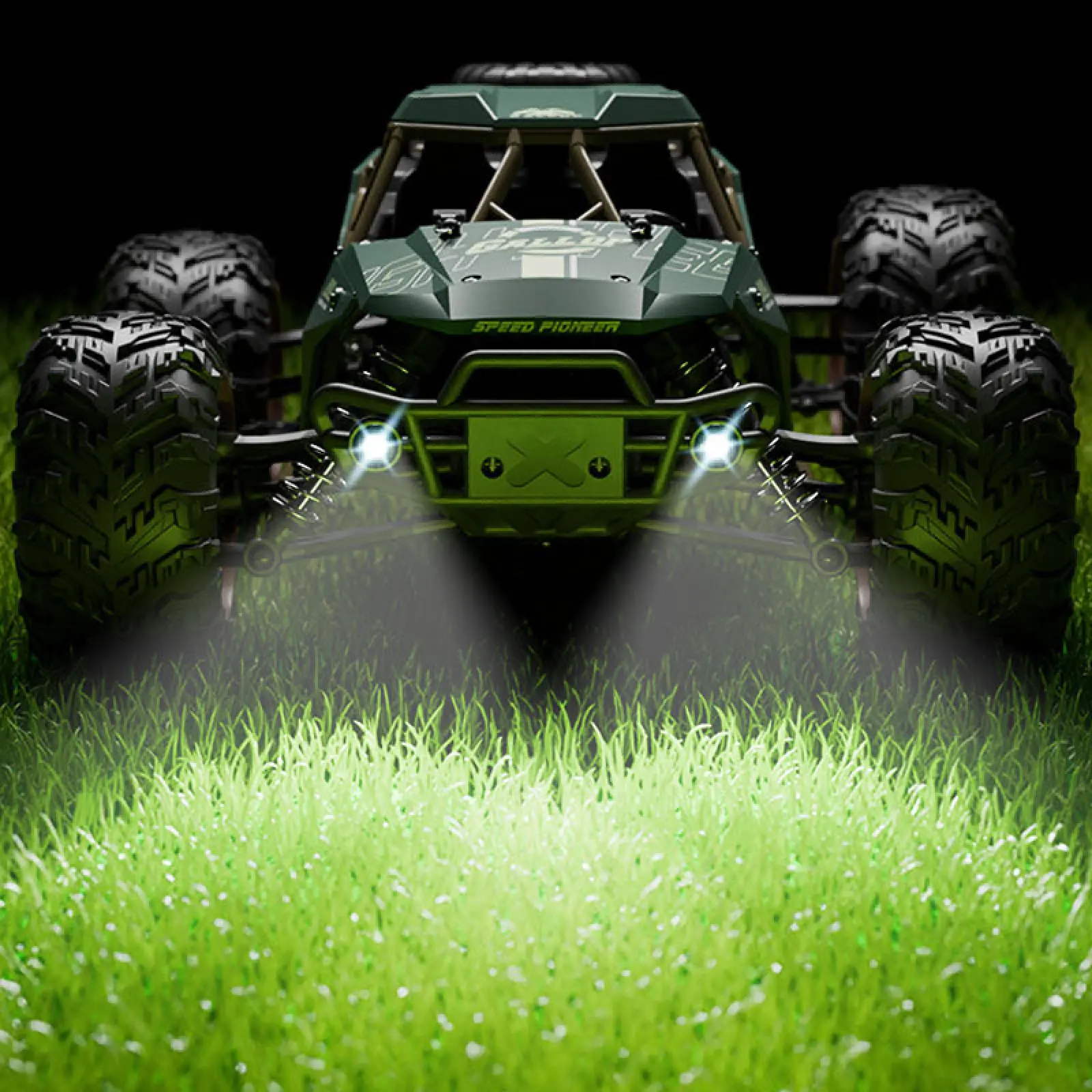 Машинка на радиоуправлении SCHE HW8809 Four-wheel drive high-speed, Green 7, купить оптом с доставкой