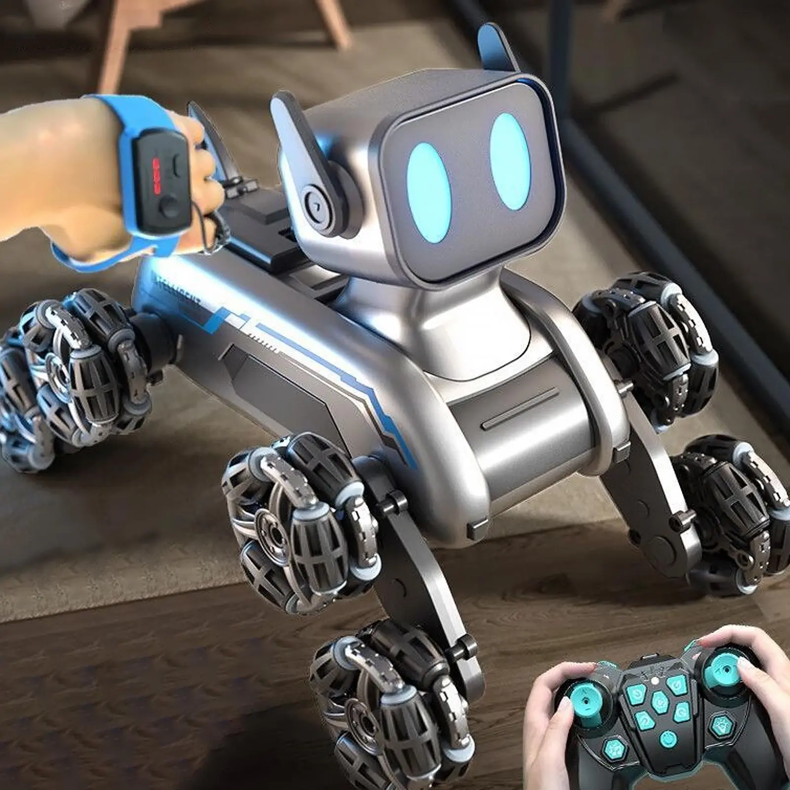 Интерактивная игрушка Собака-Робот SHT 2950-1 (2 charger battery), Silver 4, купить оптом с доставкой