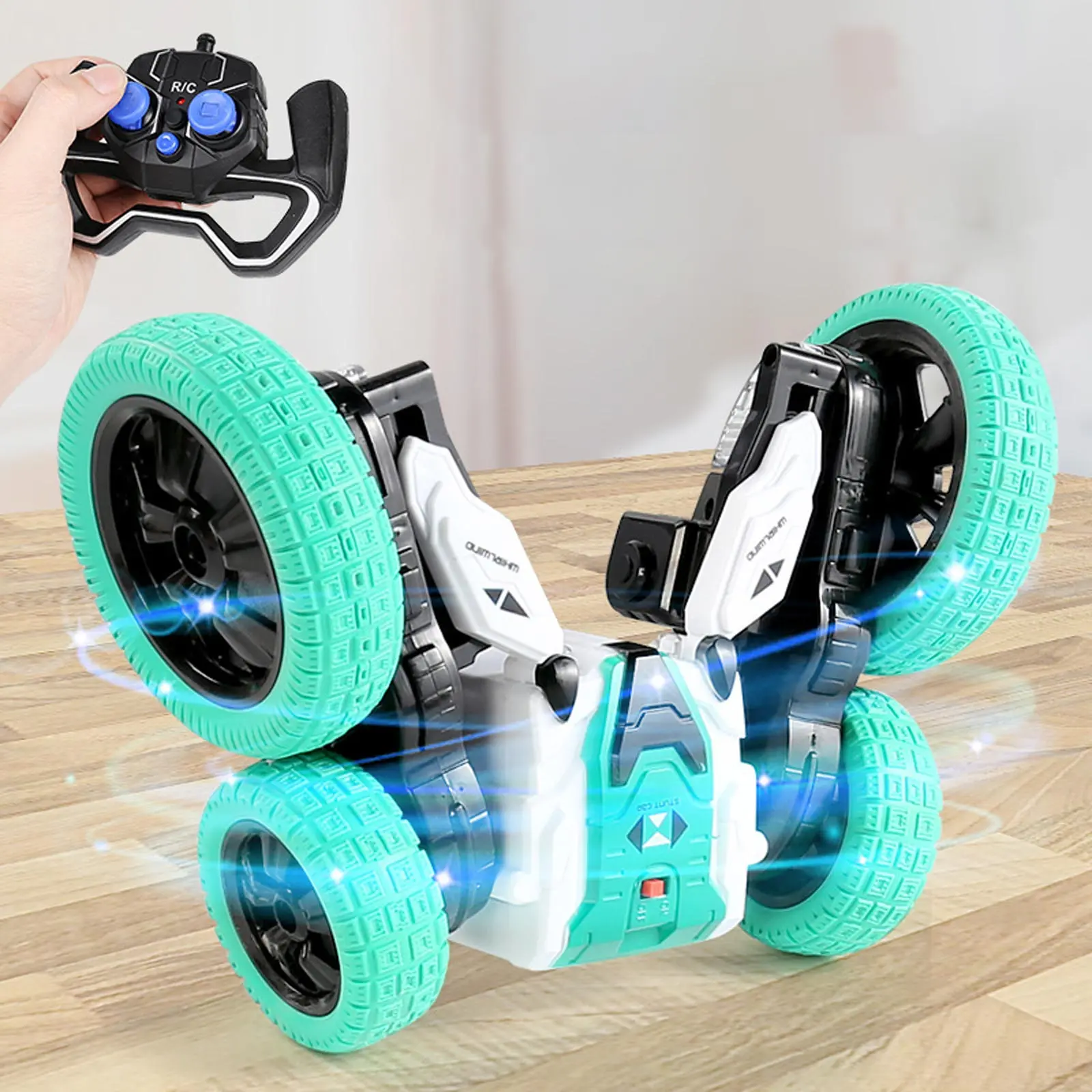 Машинка на радиоуправлении SHT DW02A Trick and Flip RC Car 2.4G, Green 1, купить оптом с доставкой