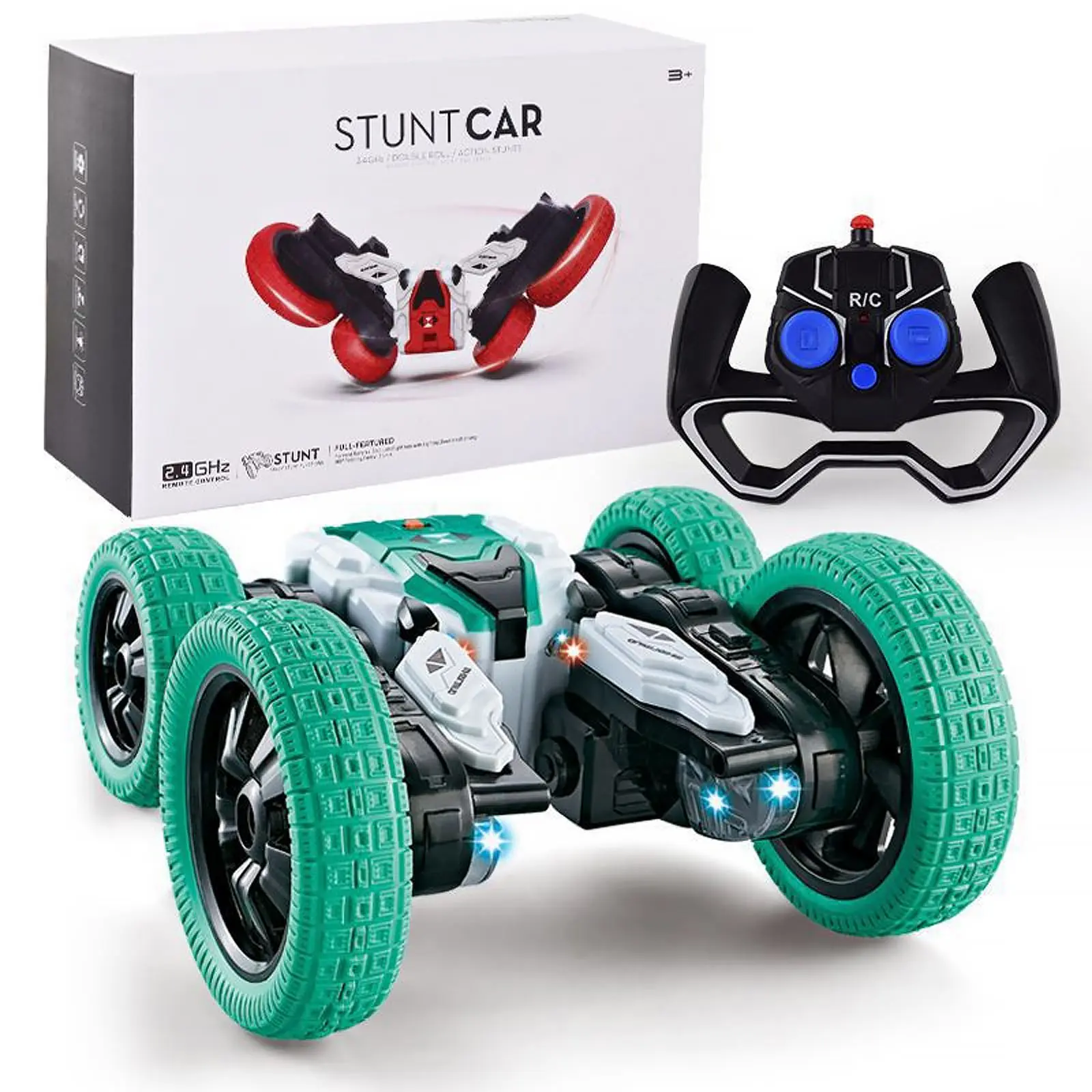 Машинка на радиоуправлении SHT DW02A Trick and Flip RC Car 2.4G, Green 4, купить оптом с доставкой