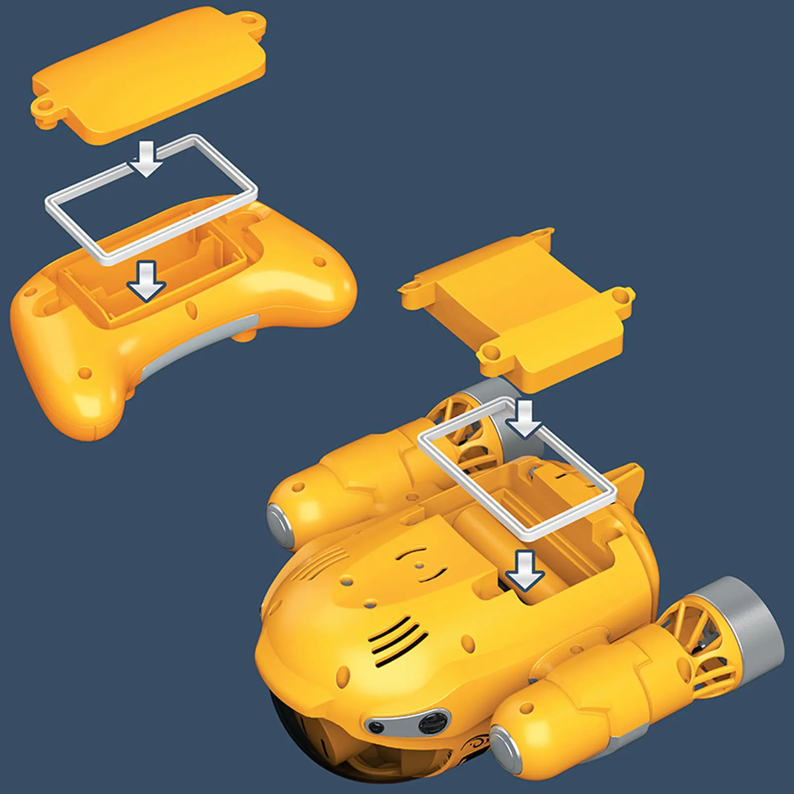 Лодка на радиоуправлении SHT 3722-1A Spray Fog 2.4G, Yellow 4, купить оптом с доставкой