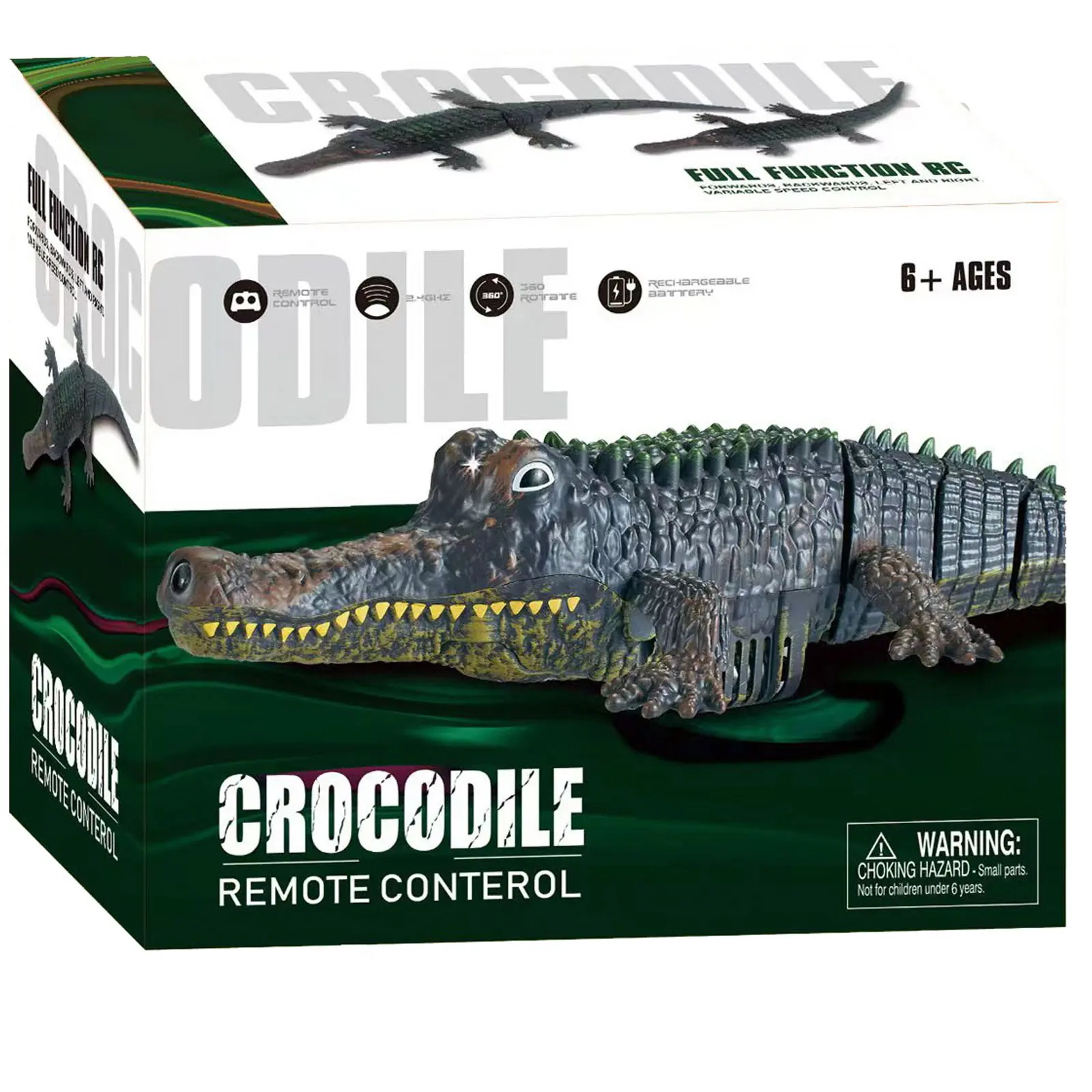 Лодка на радиоуправлении SHT MSD668 Crocodile 2.4G, Green 1, купить оптом с доставкой