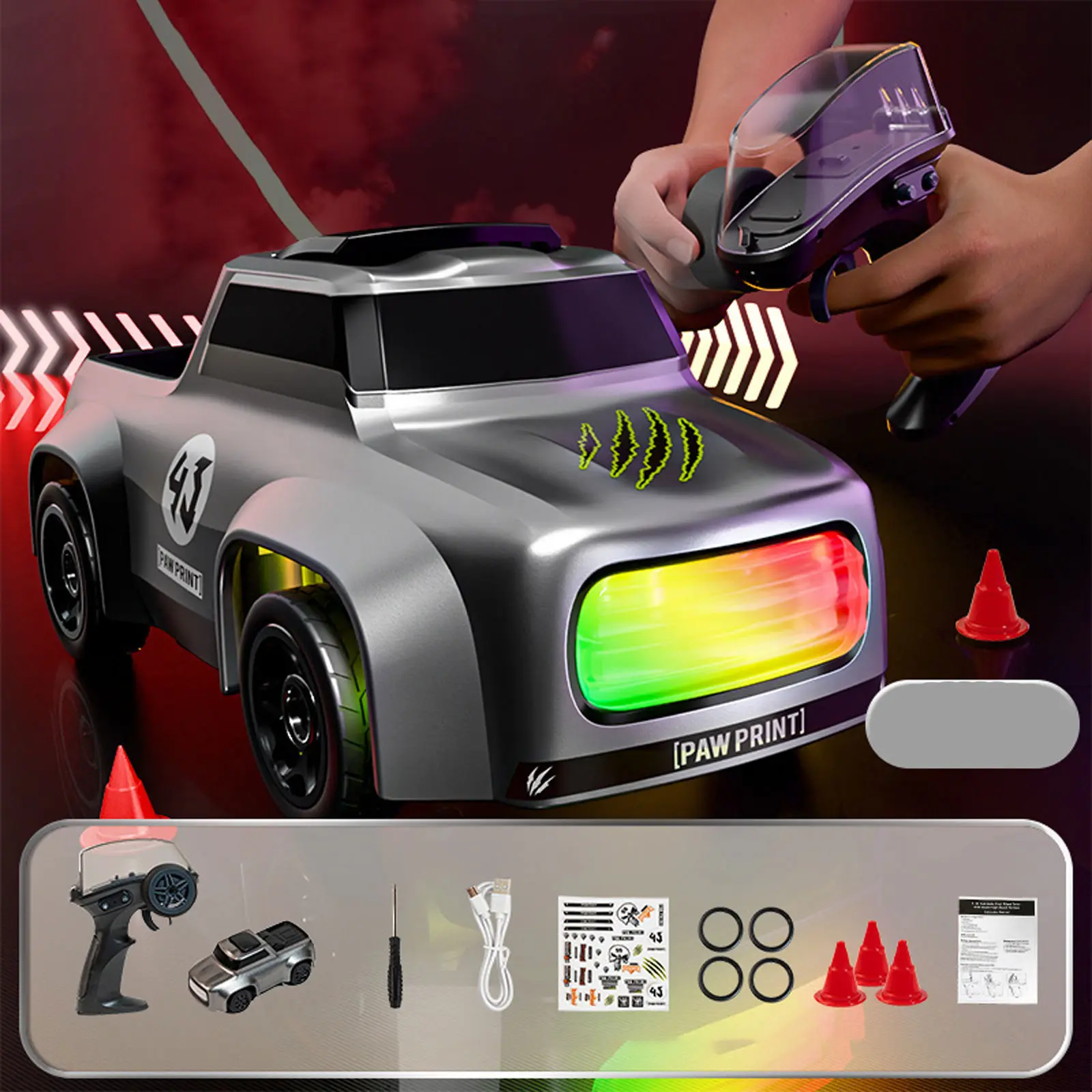 Дрифт-машина на радиоуправлении SHT K10 (1:64) Pickup 2.4G, Grey 1, купить оптом с доставкой