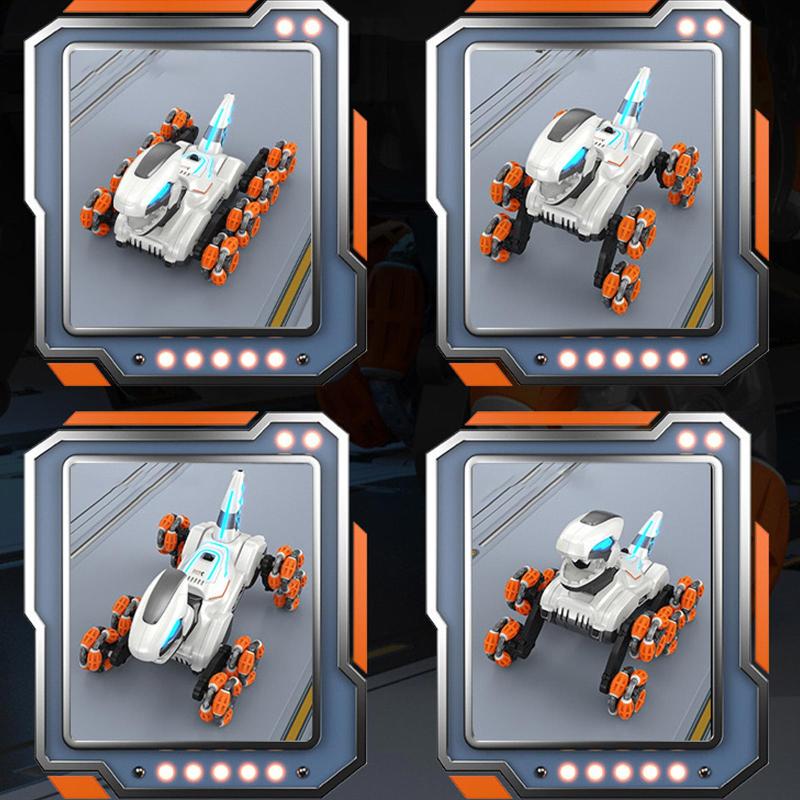 Детский восьмиколесный динозавр на радиоуправлении SHT 2590 2.4G (with 2 remote) на картинке №4