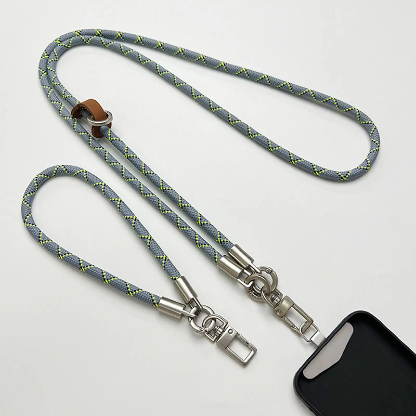 Набір шнурків 120см + 35см, Gray / Yellow / Black 1, купити оптом з доставкою