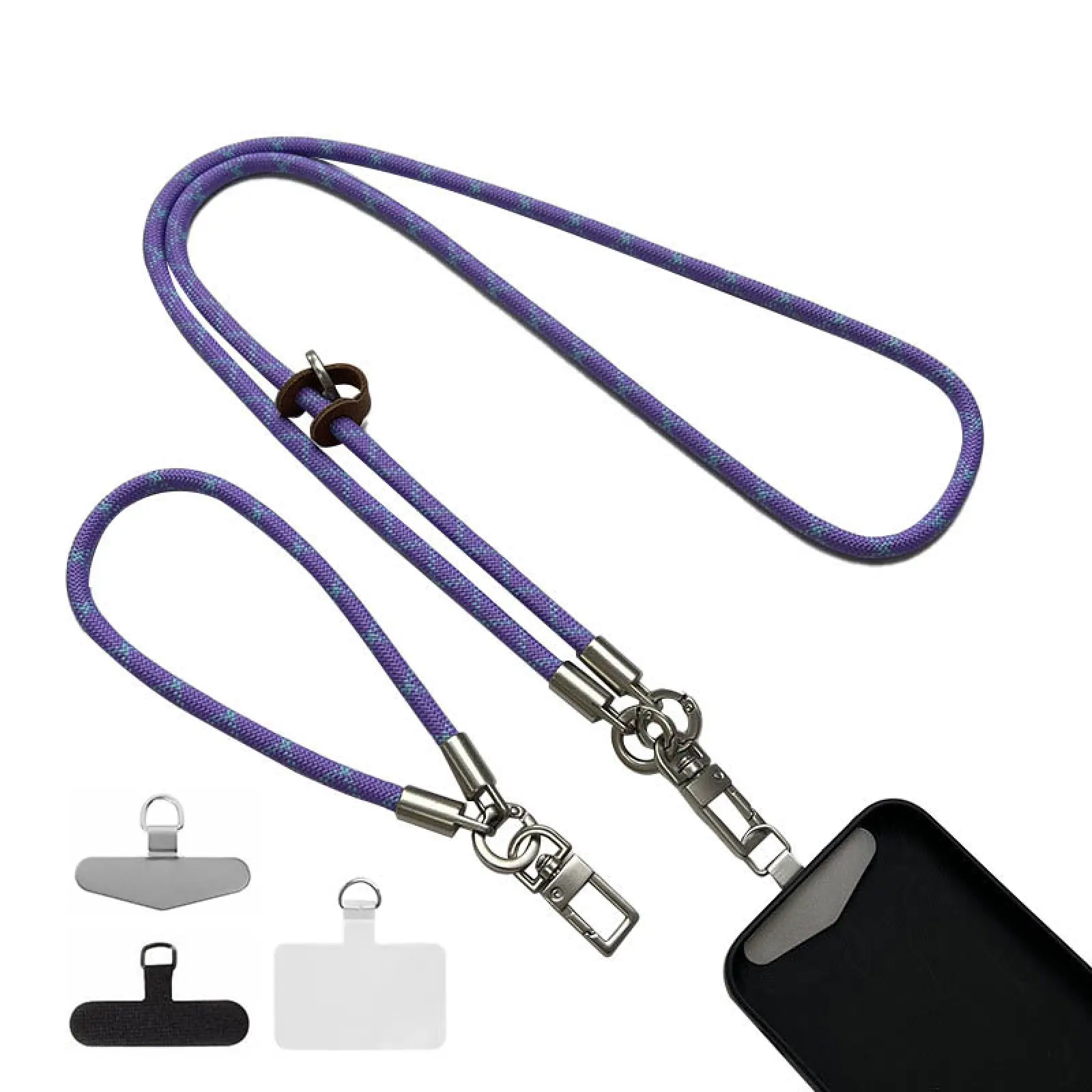 Набір шнурків 120см + 35см, Purple / Blue, купити оптом з доставкою